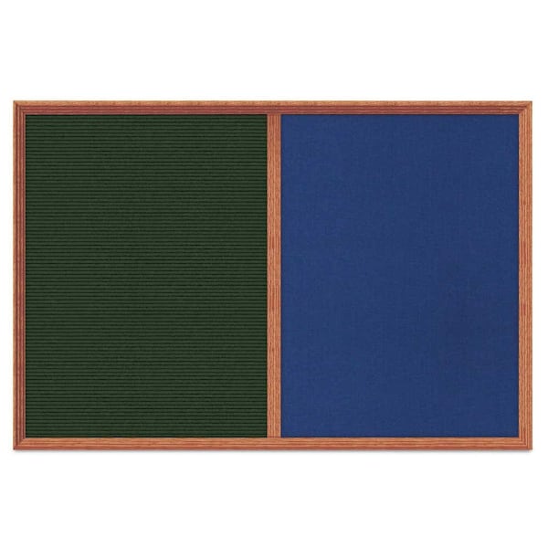 United Visual Products Enclosed Corkboard, 1 Door, 60"x36", 4" Fra, UV3424-BRONZE-BLACK UV3424-BRONZE-BLACK - main